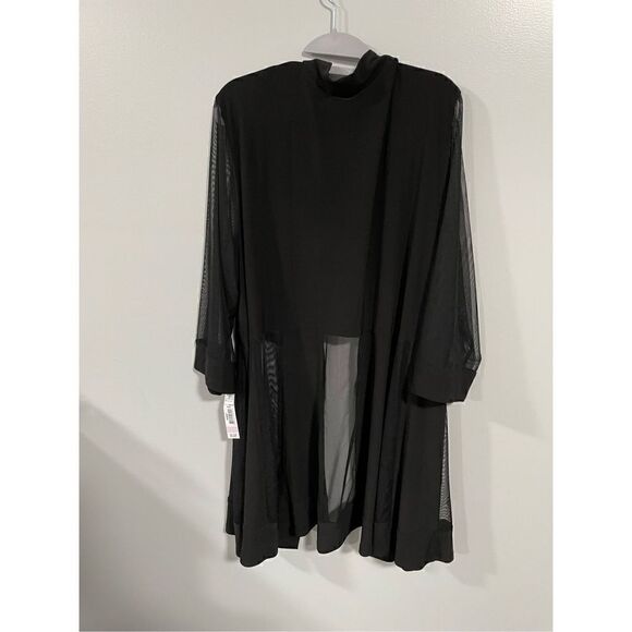 R & M Richards Black Sheer Jacket Plus Size 22W NWT - Picture 3 of 7